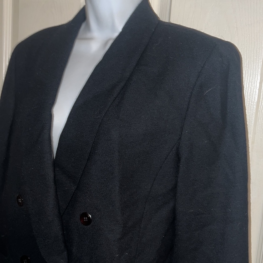 Pendleton Black Wool Double Breasted Blazer Sz 10 - image 3